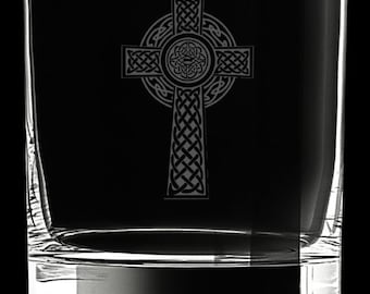 Celtic Cross 12 Ounce Rocks Glass
