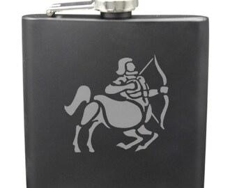 Sagittarius 6 Ounce Flask