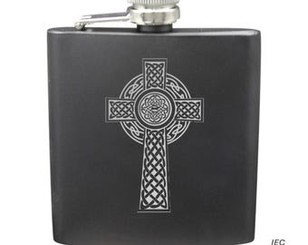 Celtic Cross 6 Ounce Flask