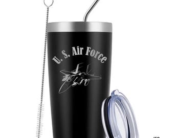 Air Force 20 Ounce Black Tumbler
