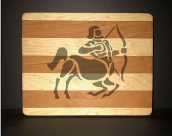 Sagittarius 8"X 10" Hand Made Cutting Board (Also Available in 7"X 9" & 12"X 14")