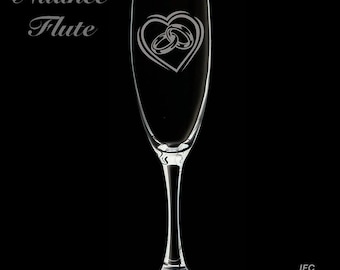 Wedding 6 Ounce Nuance Wine Flute (Personalization Included)