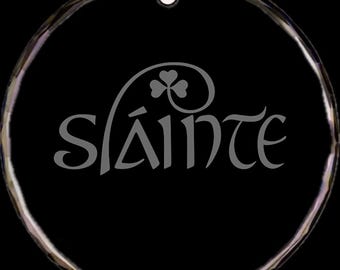 Slainte Crystal Christmas Ornament (2.75X.25 thick)