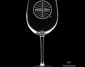 PanAm 1973 Logo 12 Ounce Wine Glass