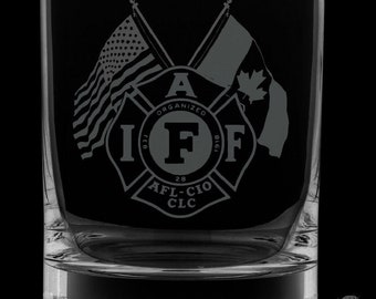 IAFF Officially Licensed 12 Ounce Rocks Glass