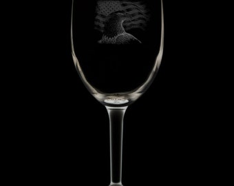 US Veteran 12 Ounce Wine Glass (Available With Stem And Stemless)