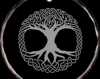 Tree Of Life Crystal Christmas Ornament (2.75X.25 thick)