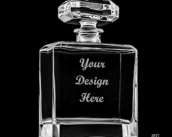 Wedding Gift 25 Ounce Whiskey Decanter With Optional 10 or 14  Ounce Rocks Glasses