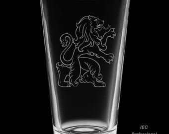 Scottish Lion 16 Ounce Pint Glass