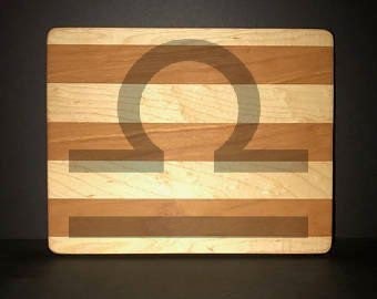 Libra 8"X 10" Hand Made Cutting Board (Also Available in 7"X 9" & 12"X 14")