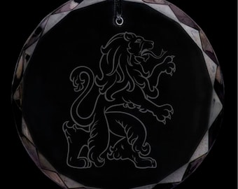 Scottish Lion Crystal Christmas Ornament (2.25X.25 thick)