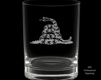 Gadsden Rattler 14 Ounce Double Rocks Glass