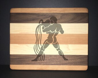 Aquarius 8"X 10" Hand Made Cutting Board (Also Available in 7"X 9" & 12"X 14")