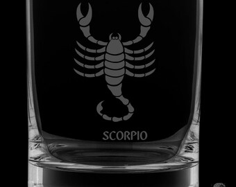 Scorpio 12 Ounce Rocks Glass