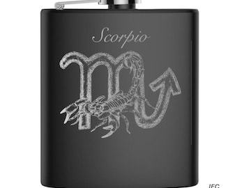 Scorpio 6 Ounce Flask
