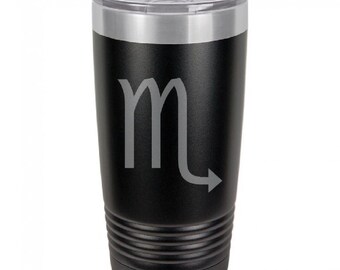 Scorpio 20 Ounce Black Polar Camel Tumbler (Also Available in Red, White, Gray, & Blue)