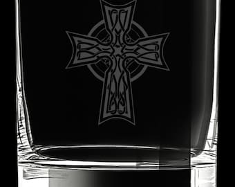 Celtic Cross 12 Ounce Rocks Glass