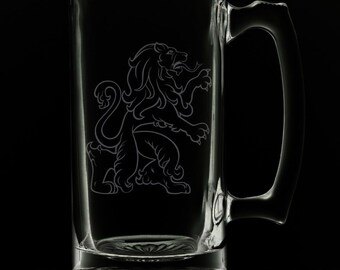 Scottish Lion 25 Ounce Beer Mug (Also Available in 16oz & 12oz)