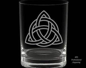 Celtic Knot 14 Ounce Double Rocks Glass with Gift Box