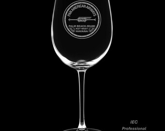 PanAm 1927 Logo 12 Ounce Wine Glass (Available With Stem And Stemless)