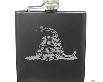 Gadsden Rattler Shot & 6 Ounce Flask Set