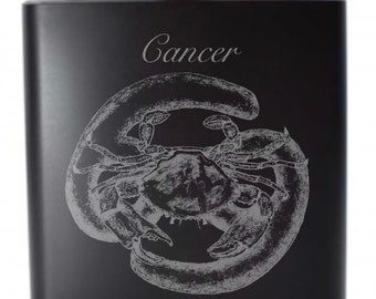 Cancer 6 Ounce Flask Created By Local Artist KW