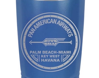 PanAm 1927 Logo 20 Ounce Blue Polar Camel Tumbler