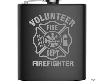 Volunteer Fire Department 6 Ounce Flask