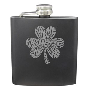 Kiss Me I’m Irish Shot & 6 Ounce Flask Set