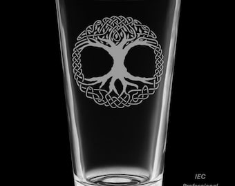 Tree Of Life 16 Ounce Pint Glass with Gift Box