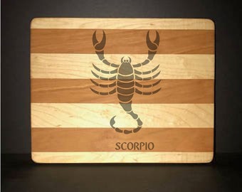 Scorpio 8"X 10" Hand Made Cutting Board (Also Available in 7"X 9" & 12"X 14")