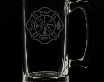 Fire Department 25 Ounce Beer Mug (Also Available in 16oz & 12oz)