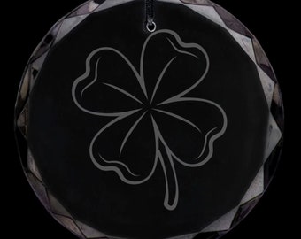 Celtic Clover Crystal Christmas Ornament (2.25X.25 thick)