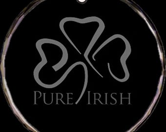 Pure Irish Crystal Christmas Ornament (2.75X.25 thick)
