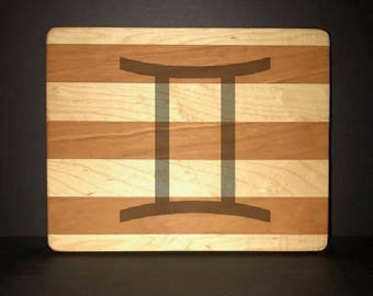 Gemini 8"X 10" Hand Made Cutting Board (Also Available in 7"X 9" & 12"X 14")