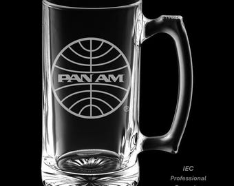 PanAm 1973 Logo 25 Ounce Beer Mug (Also Available in 16oz)