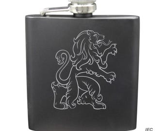 Scottish Lion Shot & 6 Ounce Flask Set