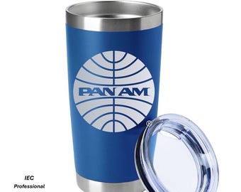 PanAm 1957 Logo 20 Ounce Blue Hasle Outfitters Tumbler