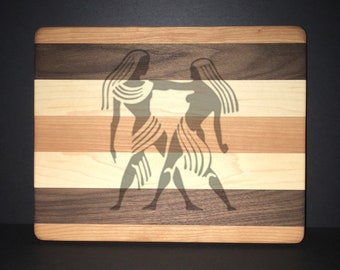 Gemini 8"X 10" Hand Made Cutting Board (Also Available in 7"X 9" & 12"X 14")