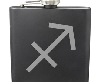 Sagittarius Shot & 6 Ounce Flask Set