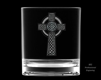 Celtic Cross 10 Ounce Rocks Glass