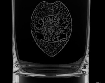 Police Department 12 Ounce Rocks Glass