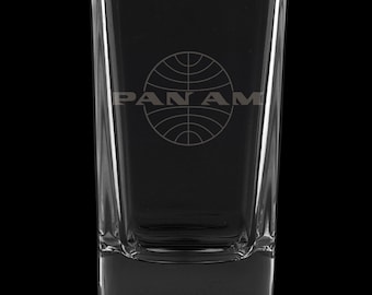 PanAm Logo, 2.75 Ounce Dessert Shot Glass (Also available in 2.0oz)