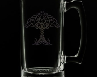 Tree Of Life 25 Ounce Beer Mug (Also Available in 16oz & 12oz)