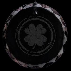 Celtic Clover Crystal Christmas Ornament (2.25X.25 thick)