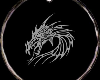 Dragon Crystal Christmas Ornament (2.75X.25 thick)