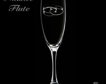 Wedding 6 Ounce Nuance Wine Flute (Personalization Included)