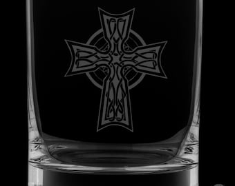 Celtic Cross 12 Ounce Rocks Glass