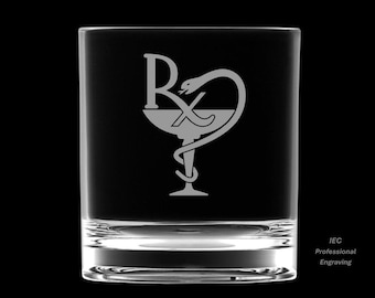 Pharmacist 10 Ounce Rocks Glass with Gift Box
