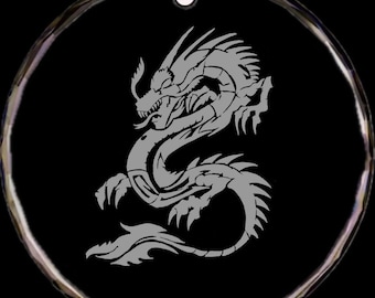 Dragon Crystal Christmas Ornament (2.75X.25 thick)